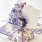 Wrapables 3D Pop Up Floral Greeting Card, Flower Bouquet Card for Mother's Day, Birthday, Anniversary, All Occasions, Purple Bouquet